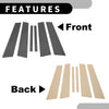 BMW 3 Series E90 Sedan Black Carbon Fiber 6 x Car Pillar Window Trim (2005-2012)