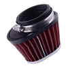 Car Motorcycle Universal Inlet Cleaner 55mm Red Pod Air Filter