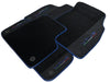 Lamborghini Urus 2018-2024 Alcantara Leather Dark Blue Trim Black Floor Mats