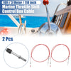 2pcs 10ft 118 Inch Marine Throttle Shift Control Box Cable with Clevis Red