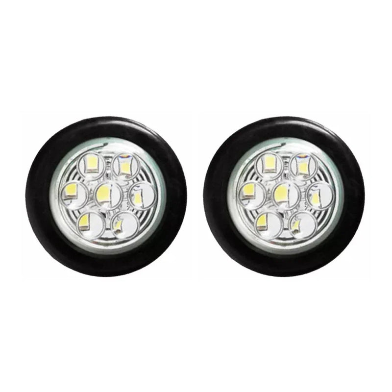 2" 7 LED Round Truck Trailer Side Marker Clearance Tail Light 24V