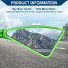 Motorcycle Rear View Mirrors Triangle Shape Green Aluminum Alloy
