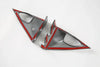 Nissan Rogue (2021-2023) 2 x Carbon Fiber Front Fog Lamp Light Cover Trim