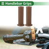 Motorcycle 25mm Hand Grips Cover Handlebar End Grips TPU Light Brown