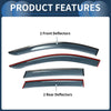 Honda CR-V Side Window Vent Visors Black Window Deflectors (2007-2011)