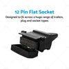 Trailer Connector Car Caravan 12 Pin Flat Female Socket