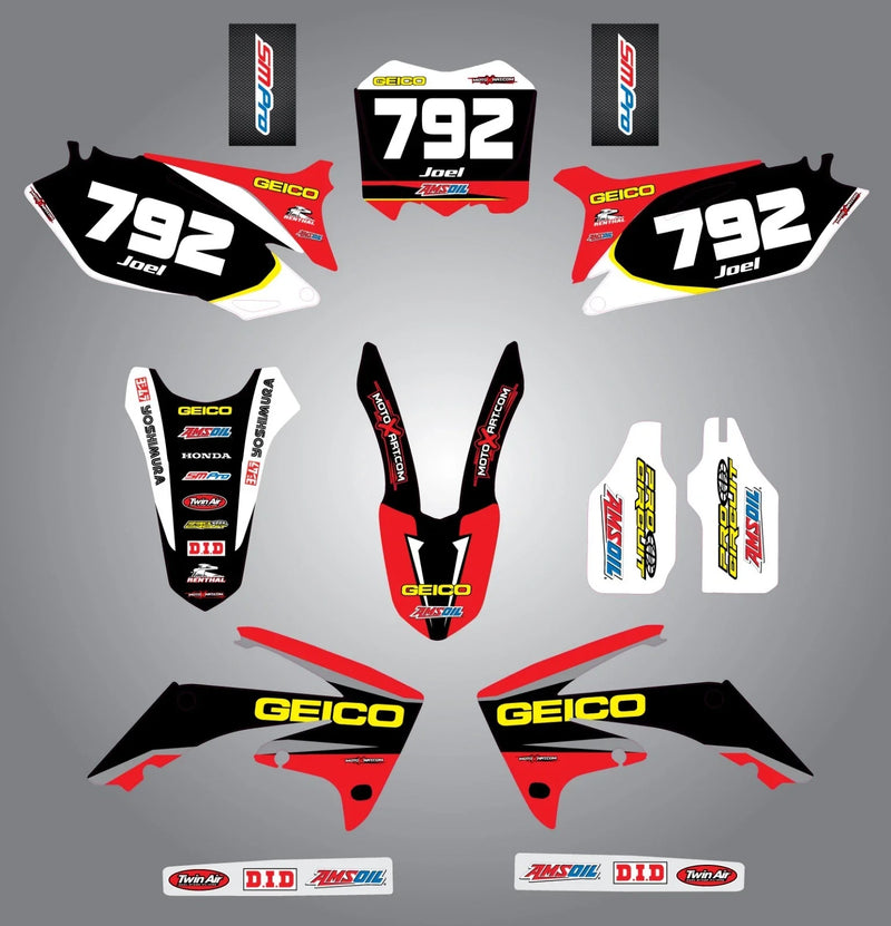 Honda CRF 250 (2010-2013) Sonic Style Stickers Custom Graphics Full Kit