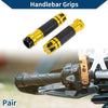 Make Model 23 x 23 mm Motorcycle Hand Grips Cover Gold Tone 1 Pair
