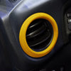 Subaru BRZ, GT86 1x Yellow Leather Center Console Air Outlet Cover (2012-2020)