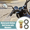 Motorcycle Bolt Screws / 2 x M8x1 23mm Hollow /