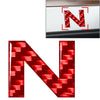 Car Badge Emblem 1pc Carbon Red Alphabet Letter Decals Sticker