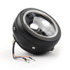Universal Motorcycle 6.5" Headlight Hi/Lo w/ Blue Halo Light
