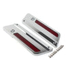 Harley Touring Saddlebag Latch Plate Covers with Red Reflectors (1993-2013)