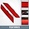 Honda Civic Sedan Rear Bumper LED Reflector Brake Tail Light Red Lens (13-15)
