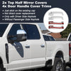 Ford Super Duty 2 x Top Half Mirror Cover Caps & 4 x Door Handle Cover Trims
