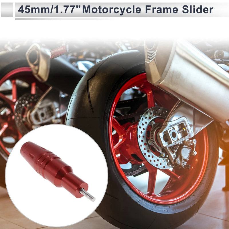 1.11" Aluminum Alloy Motorcycle Slider Frame 1 Set Red