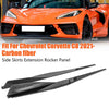 2023 Corvette C8 Side Skirts 5VM Style Extensions Rocker Panels Carbon ABS