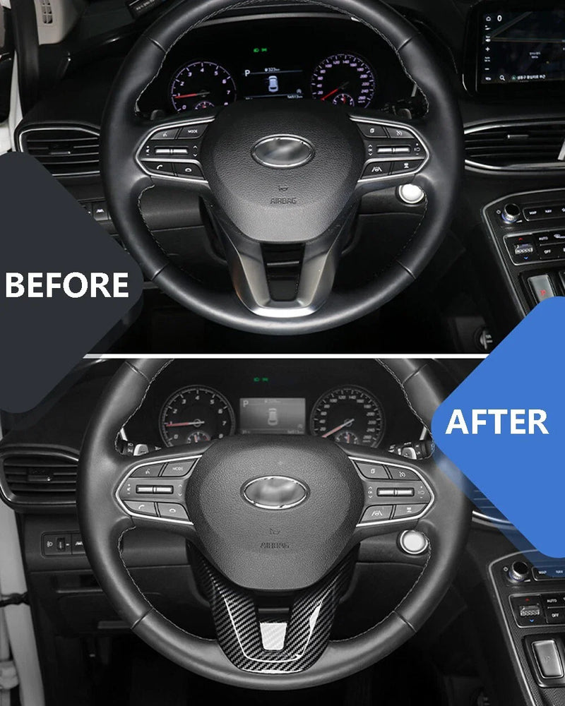 Hyundai Santa Fe Palisade Carbon Fiber Steering Wheel Cover (2020–2023)