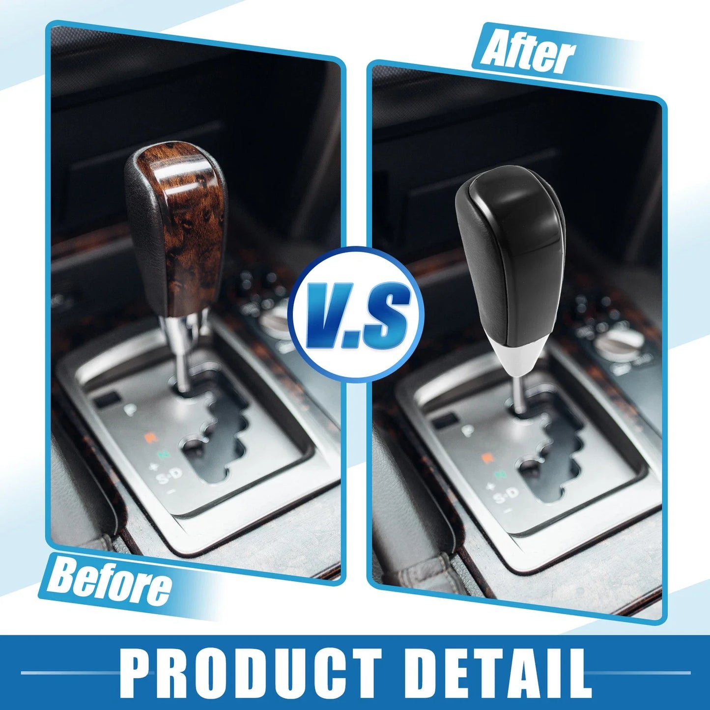 Automatic Gear Shift Knob for Toyota Land Cruiser (2016-2021) Black