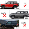 Ford Bronco 4-Door Pillar Post Set Door Window Trim Covers (2021-2023)