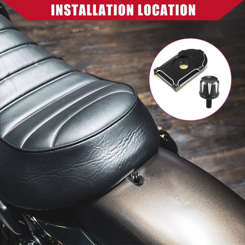 Harley Davidson Seat Bolt Screw with Knob Cover Set