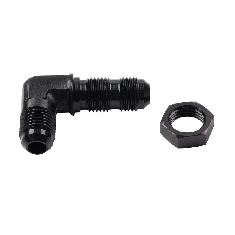 Car 8AN Male to Male 90 Degree Flare Union Bulkhead Adapter Fitting