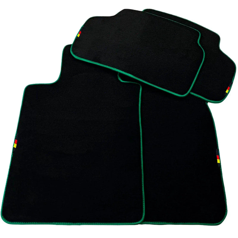 BMW 5 Series M5 E34 with Green Trim Black Floor Mats (1989-1995)