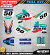 KTM 50 SX Custom Graphics Decals Full Sticker Kit (2002-2008)