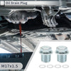Car / Motorcycle Set M17x1.5 0.98" Height Engine Oil Drain Plug with Gasket