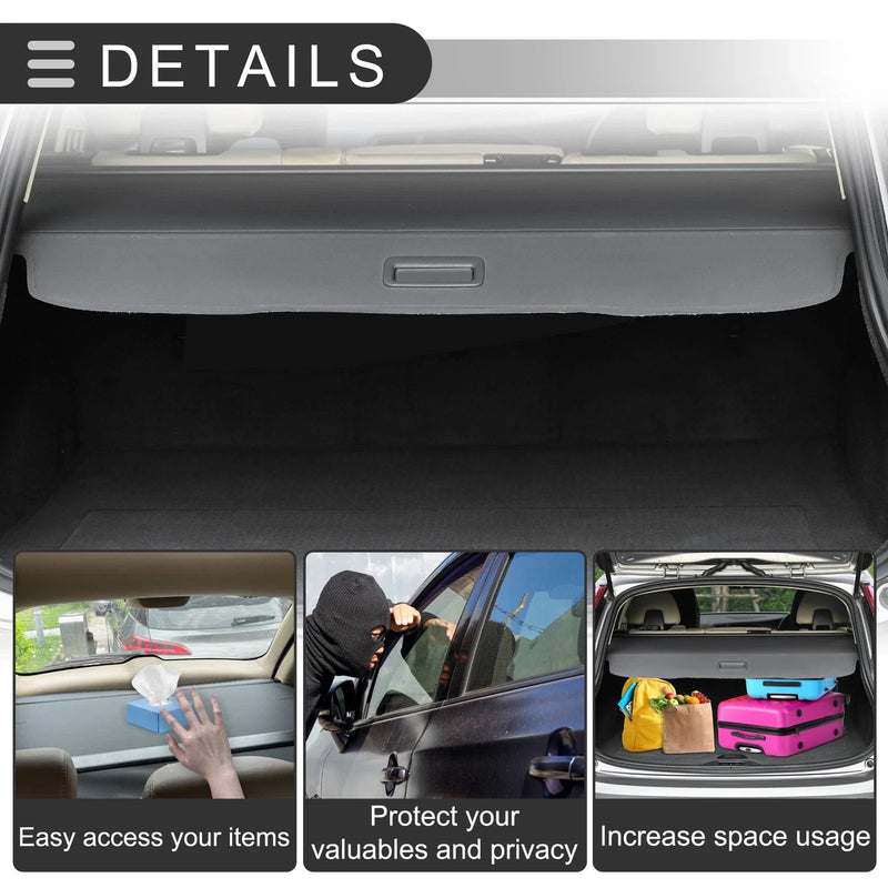 Toyota RAV4 (2019-2024) Black Carbon Fiber Retractable Cargo Cover
