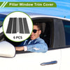 Chevy Suburban Carbon Fiber Pattern Black 6x Pillar Window Trim (2021-2023)