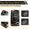 Peugeot 107 Black Gold Tone TPU Silicone Key Case (2005-2014)