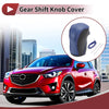 Mazda CX-5 (2013-2014) Black Blue Faux Leather Car Gear Shift Knob Cover