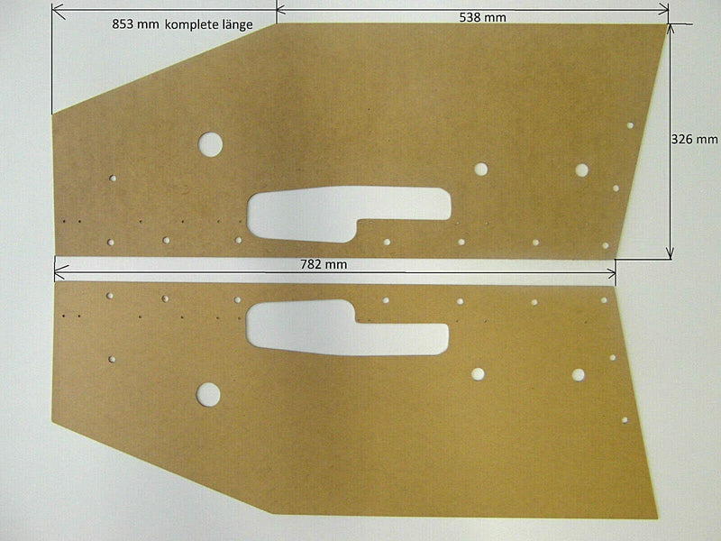 Jaguar E-type S2 Coupe door panel cardboard (1968–1971)