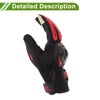 Motorcycle L / 1 Pair / Glove Breathable Full Finger Nylon Outdoor Red