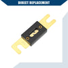 Car, Motorcycle, Boat - Gold Tone, Black 5 x Mini ANL 80A Fuses