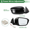 Nissan Rogue 2017-2019 Manual Folding Black Right Side Door Mirror
