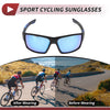 Men and Women Motorcycle Riding Goggles Blue Lens Black Frame Glasses