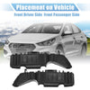 Hyundai Accent (2012) - Plastic Black, 1 Pair Front Bumper Bracket