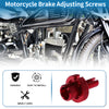 Motorcycle 2 x Brake Lever Barrel Adjusters Screws M8 Red