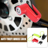 Universal Motorcycle Disc Brake Lock Red with Yellow Rope