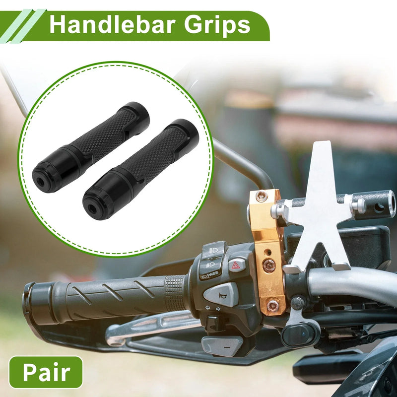 Motorcycle Rhombus Black Hand Grips Cover / 7/8" 22mm