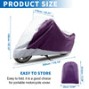 Motorbike Universal Waterproof Purple / Silver Tone XXXL Motorcycle Cover
