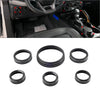 Ford Bronco (2021-2022) Black Stereo Tune Knob Headlight Switch Covers