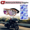Motorcycle Goggles Multicolour Lens Brown Frame PC Sunglasses