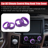 Dodge Ram 1500 (2019-2023) - 4 x Purple AC Switch Knob Cover Ring Trim