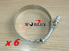 Universal 6 x 2.25" Silicone Hose Pipe Coupler T-Bolt Clamps (1963-1970)