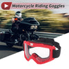 1 Pc Motorcycle Riding Goggles Clear Lens Red Frame PC Cycling Sunglasses