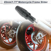 Motorcycle 1.11in Aluminum Motorcycle Slider Frame 1 x Titanium Tone