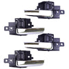 Interior Door Handle Chrome Set 4 Fits Mitsubishi Mirage Hatchback 2012-18 D09